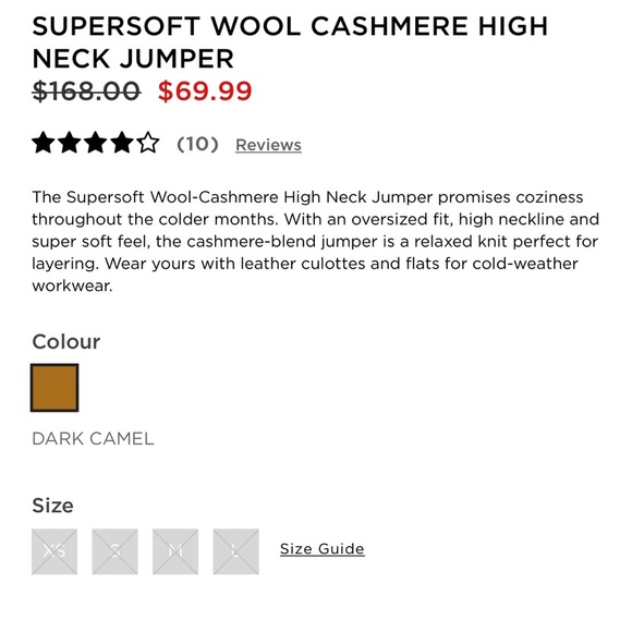 (SOLD)The Supersoft Wool-Cashmere High Neck Jumper. - Picture 9 of 9